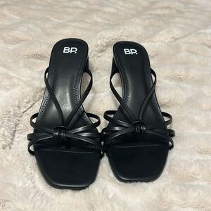 NWT- BP. black Strappy Heels 7.5